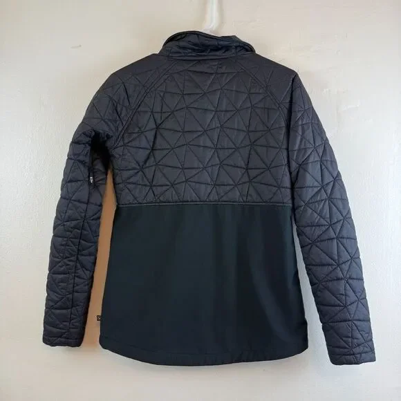 BURTON WOMENS Jacket QUILTED Softshell Full Zip Ski Outdoor Hike Size XS - Picture 7 of 13